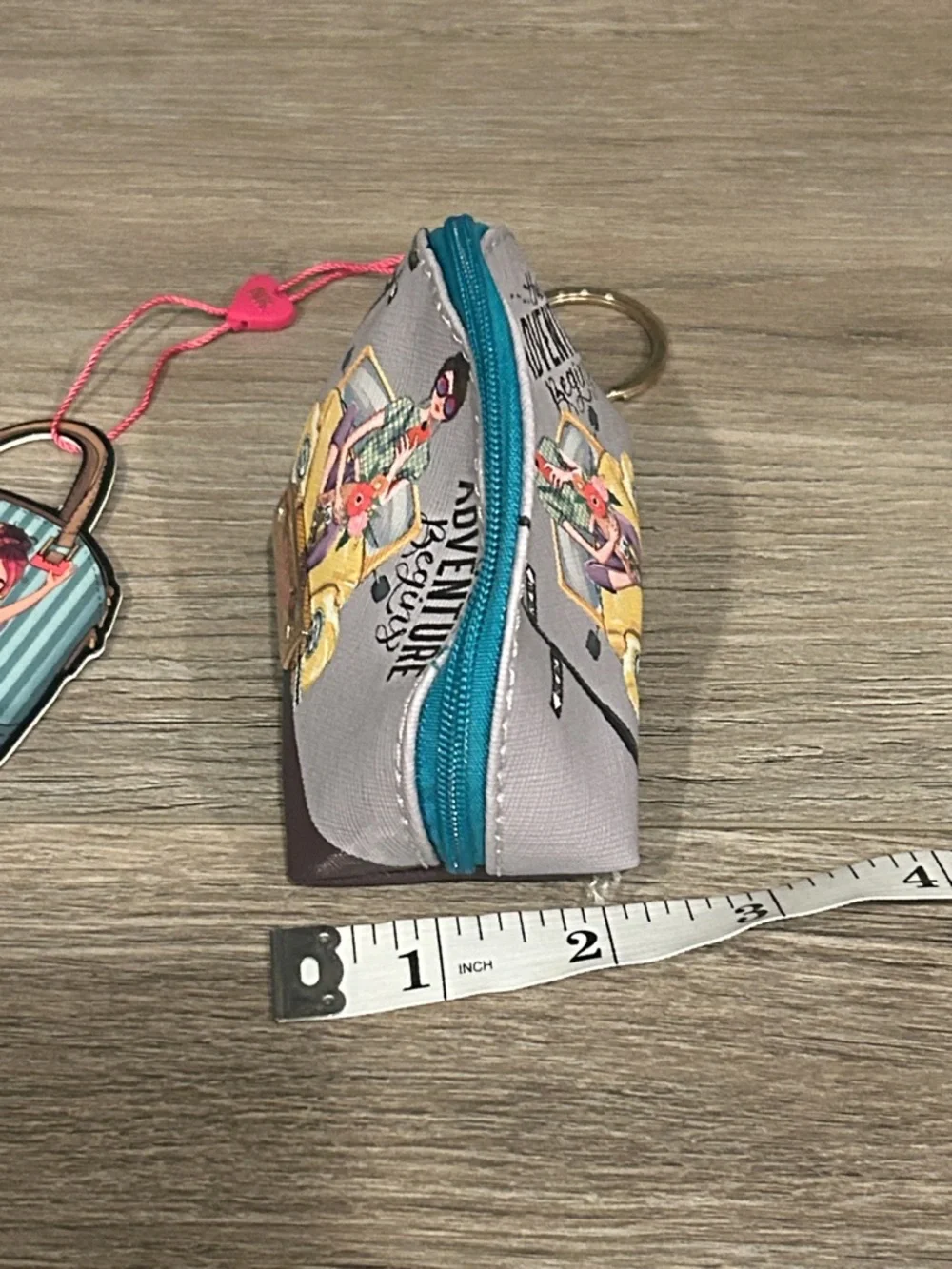 NWT Nikky Pastel “Fun Begins” Coin Pouch with‎ Keyring